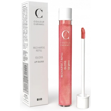 Recharge Gloss n°808 Corail nacré 6ml Couleur Caramel pep's brillance luminosité maquillage bio santé sénior