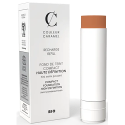 Recharge Fond de teint compact No 14 beige halé Couleur Caramel couvrance parfaite Bio santé sénior