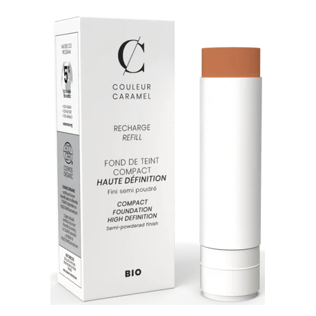 Recharge Fond de teint compact No 14 beige halé Couleur Caramel couvrance parfaite Bio santé sénior