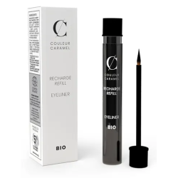 Recharge Eye Liner 01 noir bio applicateur pinceau 5ml Couleur Caramel
