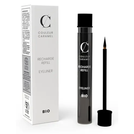 Recharge Eye Liner 01 noir bio applicateur pinceau 5ml Couleur Caramel bio sante senior