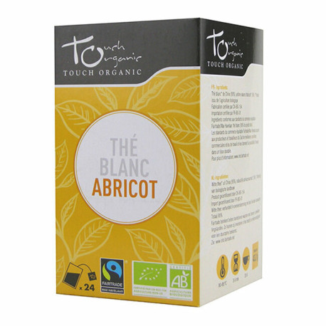 Thé blanc BIO à l'abricot 24 sachets 43g Touch Organic