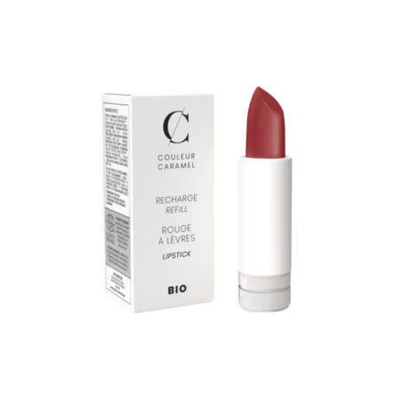 Recharge Rouge à lèvres satiné No 223 vrai rouge 3.5gr Couleur Caramel classique et sublime maquillage Bio santé sénior