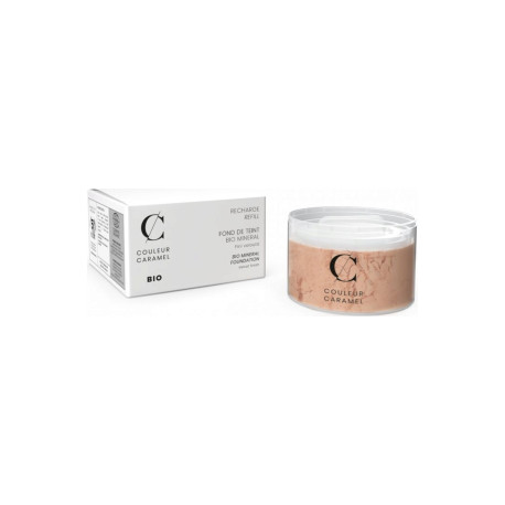 Recharge Fond de teint Bio Mineral No 23 Beige abricot 12 gr Couleur Caramel teint hâlé et poudré Bio santé sénior