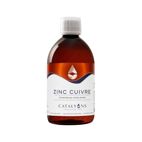 Zinc Cuivre ionisé 500ml Catalyons
