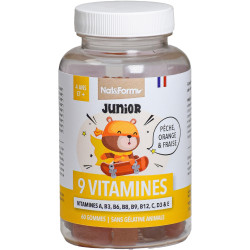 9 Vitamines Junior 60 oursons - Nat et Form Bio santé sénior