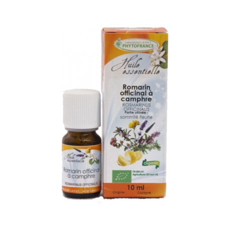 Huile essentielle de Romarin à Camphre 10ml Phytofrance bio santé sénior