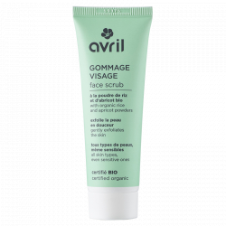Gommage visage 50 ml Avril Cosmétique Crème exfoliante visage douce perles de riz Bio santé sénior